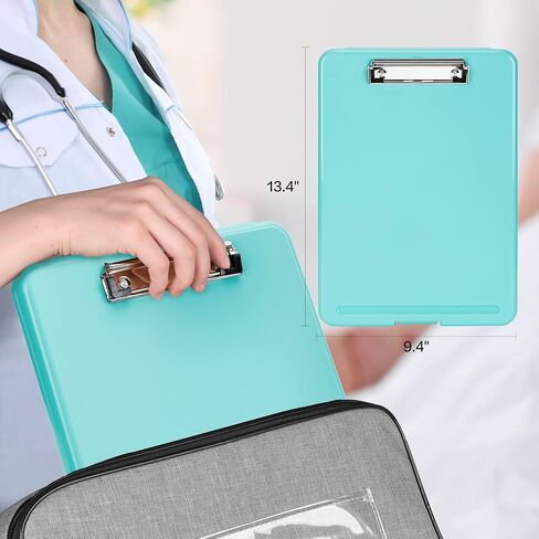 Deli Nursing Clipboard with Storage, Nurse Clipboard with 5 Quick Access Cheat Sheet for Nurses, Nursing Students, Doctor, Medical Professionals, Purple in Saudi Arabia