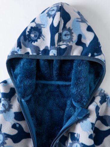 Kids Boys Girls Polar Fleece Jacket with Hood Toddler Outerwear Warm Autumn Winter Youth Coat 3-12Years in Kuwait