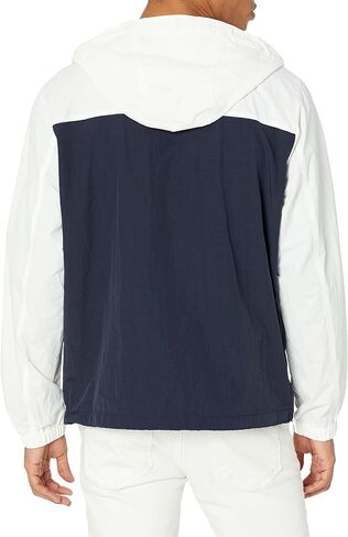Tommy Hilfiger Men's Retro Lightweight Taslan Hooded Popover Water Resistant Windbreaker Jacket in Saudi Arabia