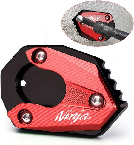 For Kawasaki Ninja650 2017-2022 Ninja 1000 1000SX 2018-2022 Ninja300 2013-2020 Motorcycle CNC Support Extension Plate Kickstand Side Stand Pad ninja 650 Accessories (green) in Saudi Arabia