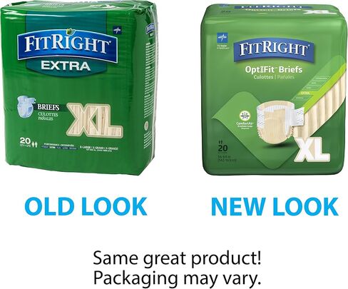 ملابس داخلية للبالغين من Medline FitRight OptiFit مع علامات تبويب، امتصاص متوسط، متوسط، 32"-42"، 4 عبوات من 20 (إجمالي 80) in Saudi Arabia
