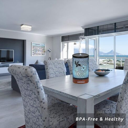 ASAWASA Diffusers for Essential Oils, Essential Oil Diffuser with Waterless Auto Shut-Off, Metal Art Aromatherapy Humidifier with Multicolor Changed Night Light,Ideal for Home Gifts Spa Yoga (Banyan) in Kuwait