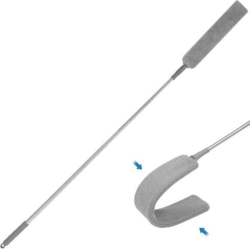 منظف ​​غبار ذو فجوة قابل للسحب - منفضة يدوية متعددة الوظائف، ممسحة غبار بفرشاة غبار من الألياف الدقيقة مع عمود تمديد 80 بوصة، فرشاة غبار تلسكوبية، أداة تنظيف لمروحة السقف، فجوة الأثاث المنزلية السفلية in Kuwait