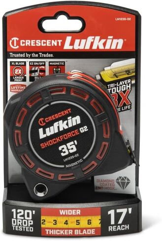 Crescent Lufkin Shockforce G2 35-ft Nite Eye Magnetic Tape Measure- LM1235B-02 in Kuwait