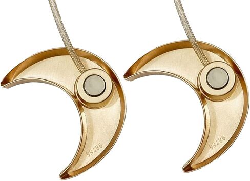 HCY 1 Pair Kid's Room Moon Curtain Tiebacks Alloy Magnetic Curtain Buckle Drapery Holdbacks Office Decor No Tools Required (Silver) in Saudi Arabia