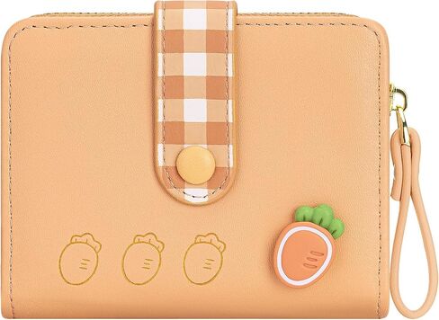 YINHEXI Women’s Wallet, Small Bifold RFID Blocking Zipper Around Card Holder, Cute Small Leather Pocket Wallet for Women, Girls, Ladies (Pink) in Saudi Arabia