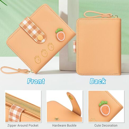 YINHEXI Women’s Wallet, Small Bifold RFID Blocking Zipper Around Card Holder, Cute Small Leather Pocket Wallet for Women, Girls, Ladies (Pink) in Saudi Arabia