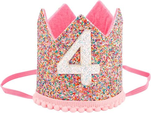 2nd to 6th Birthday Decorations for Girl Sprinkle Birthday Hat Headband Birthday Crown for Girl Princess Tiara Gift in Kuwait