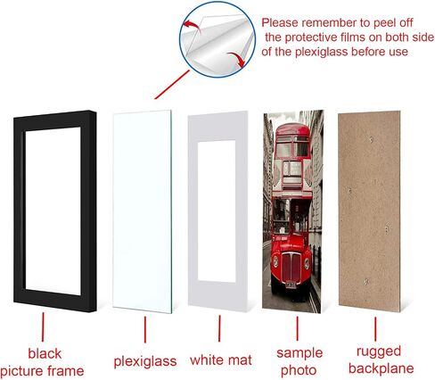 8x10 Picture Frame Brown Set of 3, Display Pictures 5x7 with Mat or 8x10 Without Mat for Wall Mounting or Table Top Display in Saudi Arabia