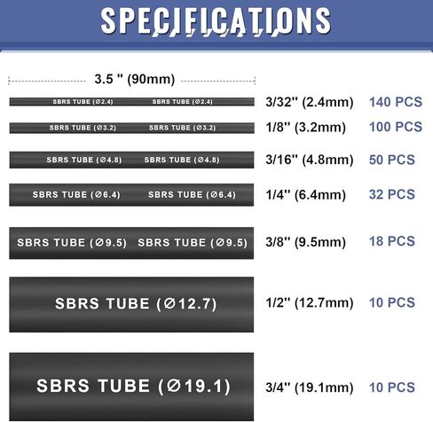 Heat Shrink Tubing Kit - Sopoby 3:1 Ratio Adhesive Lined, Marine Grade Automotive Industrial Shrink Wrap - Black 360 PCS in Saudi Arabia