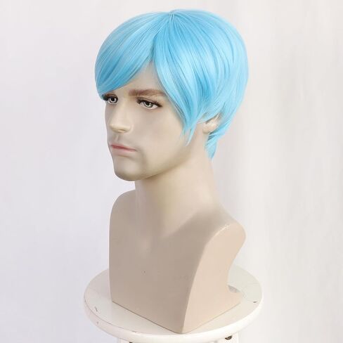 Mens Red Wig Short Layered Red Wig Male Red Wig Heat Resistant Synthetic Cosplay Costume Party Unisex Wig (Red) in Saudi Arabia