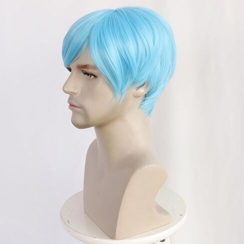 Mens Red Wig Short Layered Red Wig Male Red Wig Heat Resistant Synthetic Cosplay Costume Party Unisex Wig (Red) in Saudi Arabia