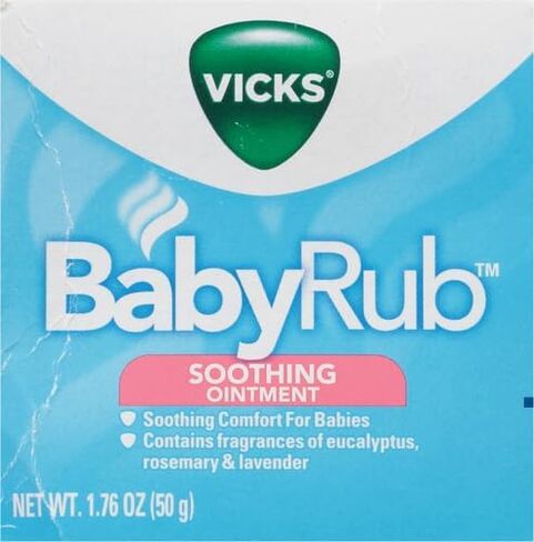 Vicks BabyRub، مرهم فرك الصدر المهدئ غير الطبي مع الأوكالبتوس وإكليل الجبل واللافندر لتهدئة الطفل وتهدئته واسترخائه، للأطفال من عمر 3 أشهر، + 1.76 أونصة in Saudi Arabia