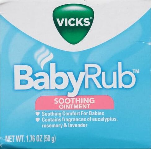 Vicks BabyRub، مرهم فرك الصدر المهدئ غير الطبي مع الأوكالبتوس وإكليل الجبل واللافندر لتهدئة الطفل وتهدئته واسترخائه، للأطفال من عمر 3 أشهر، + 1.76 أونصة in Saudi Arabia