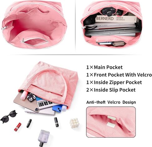 Corduroy Tote Bag for Women Large Hobo Bags Tote Bag with Zipper Casual Shoulder Handbags Work Shopping Bag in Saudi Arabia