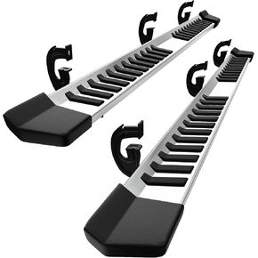 YITAMOTOR Running Boards & Side Steps Compatible with 2015-2024 Ford F150, 2017-2024 F250 F350 Super Duty Supercrew Cab, Black Powder Coated Nerf Bars, Two-Stair for Roof Operation in Saudi Arabia