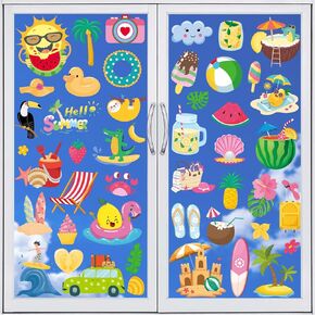 101Pcs Halloween Window Clings, Pumpkin Ghost Halloween Window Decals Cute Halloween Window Decorations Double Sided Halloween Window Stickers for Glass Windows Halloween Party Decor
