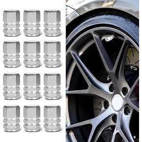 8PCS Car Tire Valve Caps, Tire Stem Caps, Car Tire Valve Stem Caps, Dustproof Aluminum Alloy Valve Stem Covers, Car Accessories Universal for Most Cars (Gold, 8PCS)