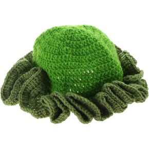 Hat, Adult Crochet Bucket Hat Handmade Ruffled Brim Fisherman Hat Windproof Hat, 26.00 * 20.00 * 3.00CM