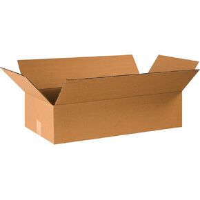 PARTNERS BRAND 24x12x6 Flat Corrugated Boxes, Flat, 24L x 12W x 6H, Pack of 20 | Shipping, Packaging, Moving, Storage Box for Home or Business, Strong Wholesale Bulk Boxes