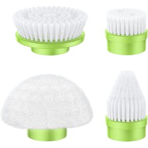 LABIGO Brush Head 4 Pack, Replaceable Brush Heads for Spin Scrubber, Cordless Spin Scrubber Power Cleaning Brush for Bathroom Floor