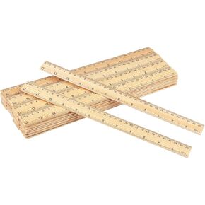 288 Packs Wooden Rulers, 6 Inch Double Sided Wood School Ruler for Home, Student, Office Use, 2 Scale,by, GNIEMCKIN.