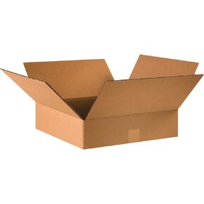 PARTNERS BRAND 16 x 16 x 4 Corrugated Cardboard Boxes, Flat 16"L x 16"W x 4"H, Pack of 25 | Shipping, Packaging, Moving, Storage Box for Home or Business, Strong Wholesale Bulk Boxes