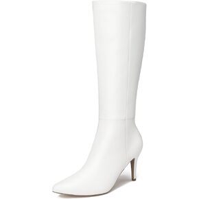 ALICEPUB Knee High Boots for Women Pointed Toe Tall Boots Long Heeled Boots Leather Boots Stiletto Heels Knee High Dress Boots with Side Zipper Sexy
