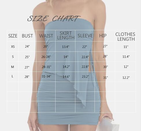 korssyee Skirt Sets Women 2 Piece Outfits Sexy Summer Tube Top Strapless Ruffle Asymmetrical Hem Crop Top and Mini Skirt Set in Kuwait