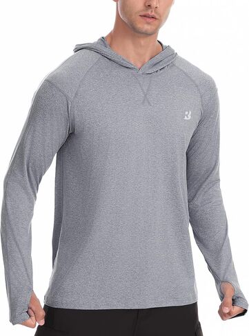 UPF 50+ Mens Sun Shirts, UV Protection Long Sleeve Fishing Shirt, Hiking Running Workout Swim Beach Hoodie in Saudi Arabia