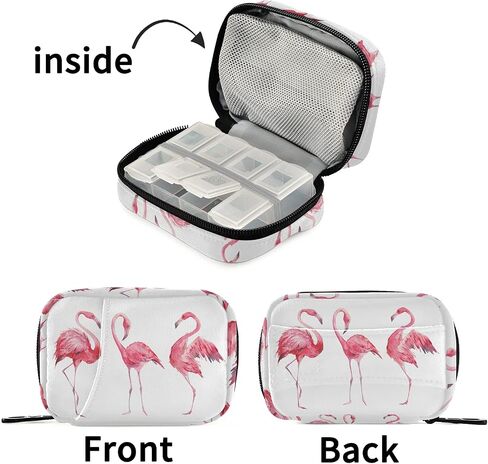 Naanle Custom Pill Box 7 Day Customizable Personalized Pill Case Travel Pill Organizer Bag with Zipper Portable Weekly Case Compact Size for Vitamin Supplement Holder… in Kuwait