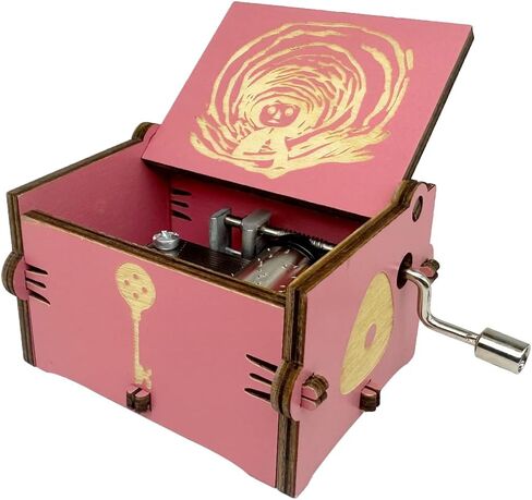 Dreaming Music Box Coraline Musical Box Gift Hand Crank Engraved Music Boxes Gifts for Christmas Halloween Birthday (Black) in Kuwait