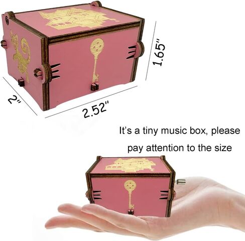 Dreaming Music Box Coraline Musical Box Gift Hand Crank Engraved Music Boxes Gifts for Christmas Halloween Birthday (Black) in Kuwait