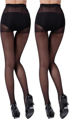 2 Pairs Women's Pantyhose, 20D Silk Sexy Pantyhose for Women's Smooth and Durable Pantyhose in Saudi Arabia