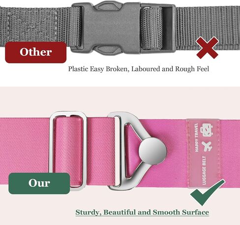 2-in-1 Travel Belt for Luggage Straps Add a Bag Bungees Luggage Strap Over Handle Suitcases Belt for Carry On Bag Elastic Belt Adjustable Suitcase Strap Airport Travel Accessories in Saudi Arabia