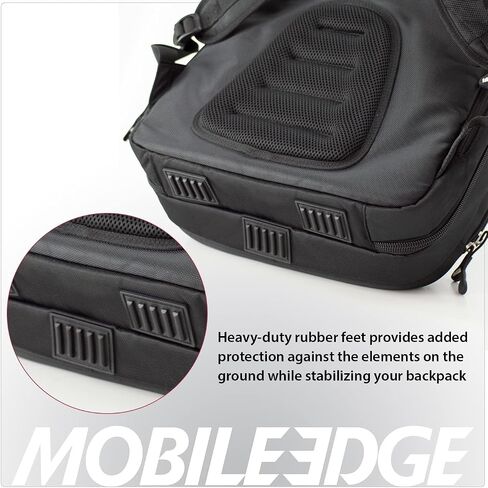 Mobile Edge ScanFast Laptop Briefcase Bag for Men and Women, for 16" PC and Compatible with MacBook 17", TSA Checkpoint Friendly, Black in Saudi Arabia