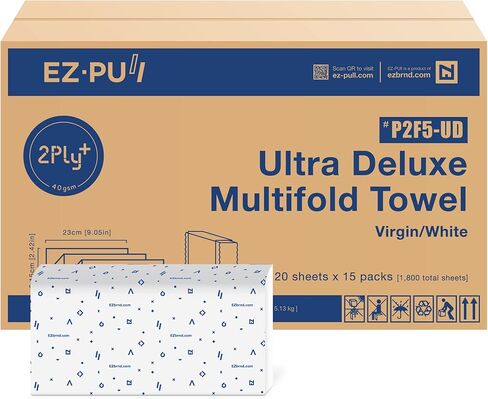 EZbrnd Premium Recycled 1ply MULTIFOLD Hand Towel Paper, FSC certified, 250 Sheets x 16 pk, P1F3L in Saudi Arabia