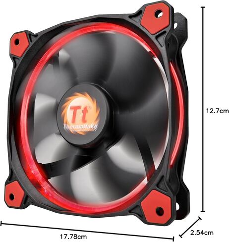 حلقة ثيرمالتاكي 14 ضغط ثابت عالي 140 ملم حافظة دائرية LED / مروحة مشعاع مع نظام تبريد مضاد للاهتزاز CL-F039-PL14BU-A أزرق in Kuwait