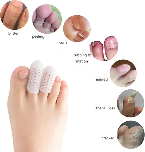 30 Pieces Gel Toe Caps, Silicone Toe Protector, Toe Covers, Protect Toe from Rubbing, Ingrown Toenails, Corns, Blisters, Hammer Toes and Other Painful Toe Problems in Saudi Arabia