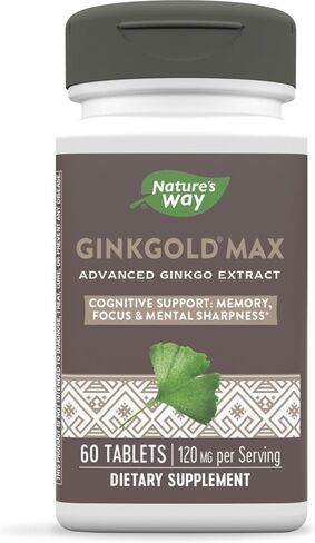Nature's Way Ginkgold Max Advanced Ginkgo Extract for Mental Sharpness 1x Daily 120 mg, 30 Count in Saudi Arabia