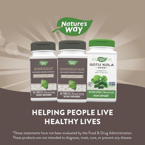 Nature's Way Ginkgold Max Advanced Ginkgo Extract for Mental Sharpness 1x Daily 120 mg, 30 Count in Saudi Arabia