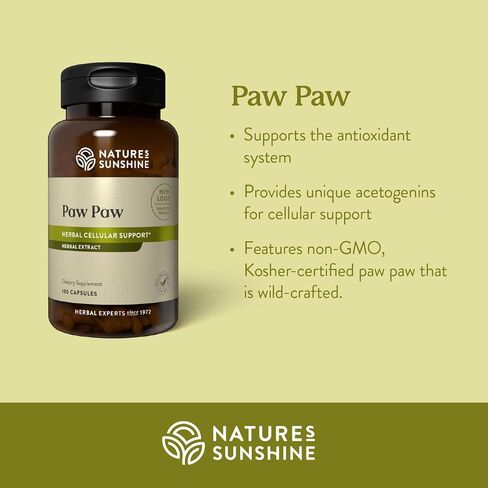 Nature's Sunshine Paw Cell-Reg، 180 كبسولة | يحتوي على أكثر من 50 أسيتوجينين لتعديل إنتاج ATP وإمدادات الدم in Saudi Arabia