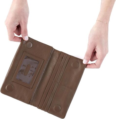 HOBO Lumen Continental Bifold Leather Wallet for Women, Snap Closure in Saudi Arabia