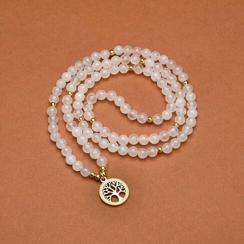 Meditation Accessories, 108 Mala Beads, Gold Tree of Life Charm, Yoga Beads Bracelet or Necklace for Men or Women in Saudi Arabia
