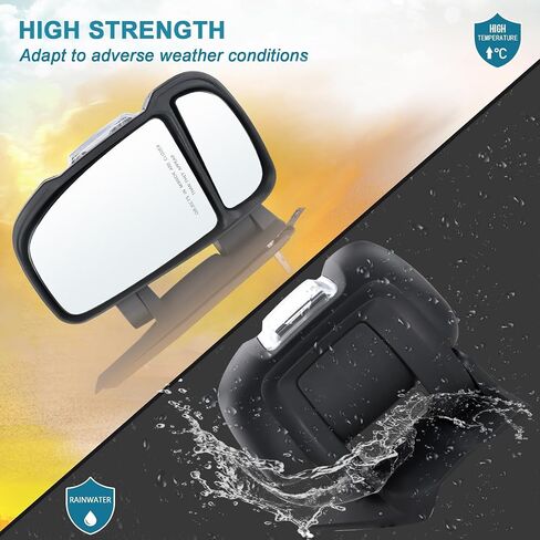 مرآة جانبية للراكب الأيمن متوافقة مع 2014-2024 Ram Promaster 1500/2500/3500 مع ضوء إشارة الانعطاف اليدوي بدون طاقة، زجاج غير ساخن، استبدال #CH1321417 5VE98JXWAB(2Pins) in Kuwait