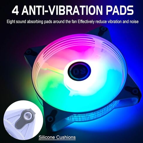 DS RGB Fans 120mm 6 Pack Case Cooling LED Fans for White Black PC Case, CPU Cooler and Radiators System (DK Series) in Saudi Arabia