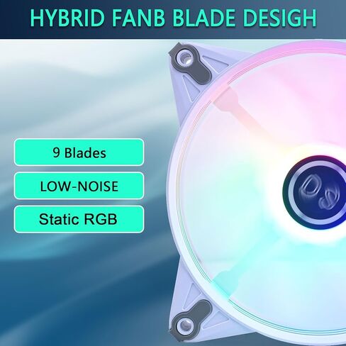 DS RGB Fans 120mm 6 Pack Case Cooling LED Fans for White Black PC Case, CPU Cooler and Radiators System (DK Series) in Saudi Arabia