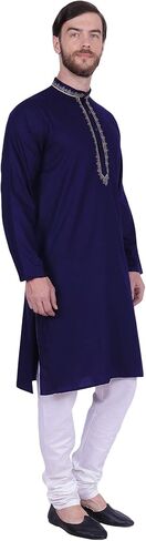 فستان كورتا بيجامة رجالي مطرز من Maple Clothing ملابس هندية قطنية in Kuwait