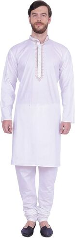 فستان كورتا بيجامة رجالي مطرز من Maple Clothing ملابس هندية قطنية in Kuwait