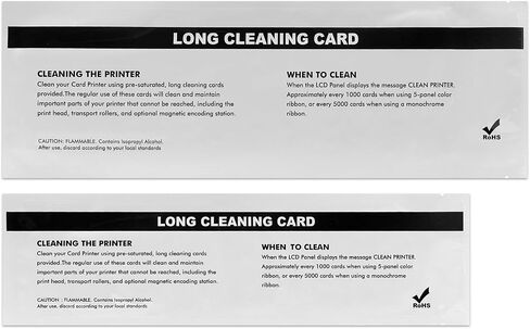 105999-701 12-Pack Cleaning Card 2 Piece Set for Zebra ZXP Series 7 ZXP7 ID Card Printer,12 Printer Path Cleaning Cards and 12 Feeder Cleaning Cards in Kuwait